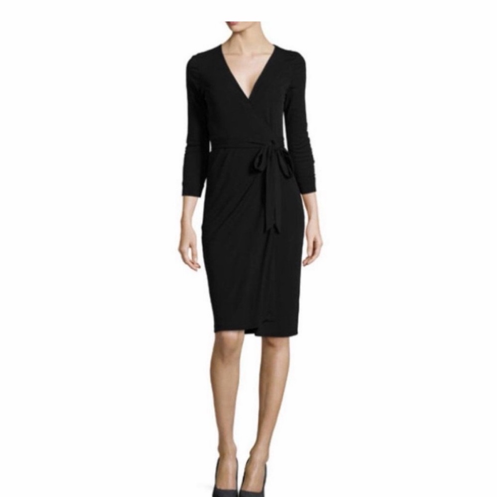 DVF Julian Black Wrap Dress